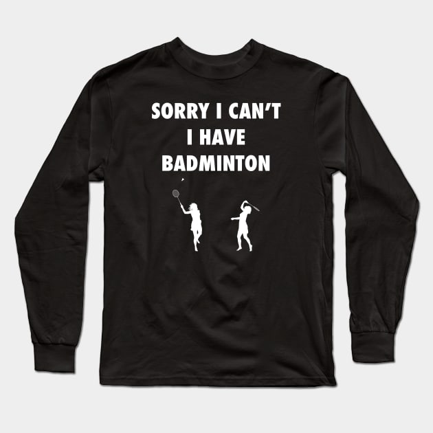 Badminton Long Sleeve T-Shirt by IBMClothing
